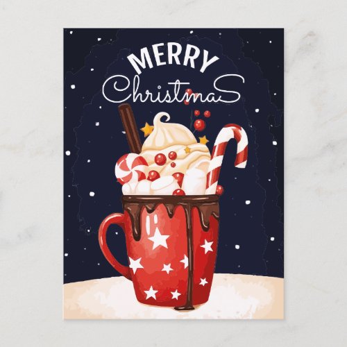 Holiday Cocoa  Christmas Chocolate Postcard