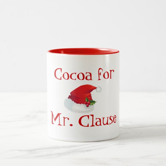 Holiday Coffee Mug-Cocoa For Mr. Clause Two-Tone Coffee Mug (Center)