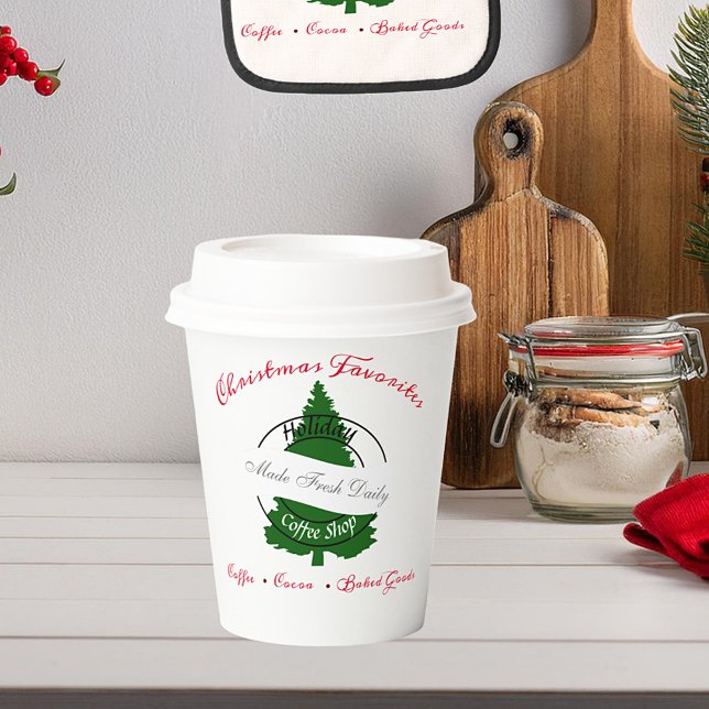 Holiday coffee shop sign  paper cups (Creator Uploaded)