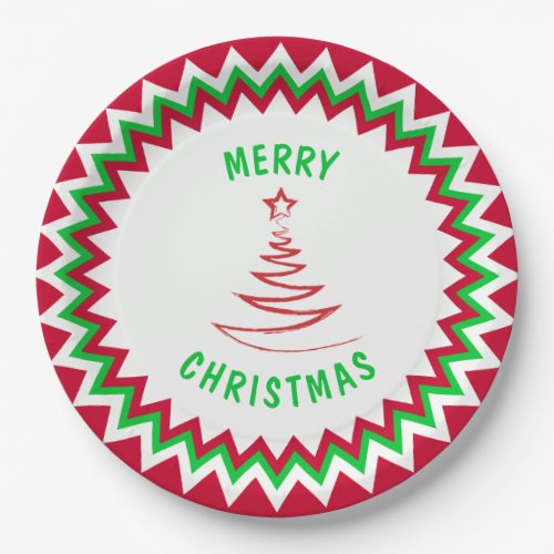 Holiday Colorful Fiesta Christmas Paper Plates