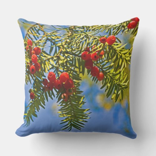 Holiday Conifer Outdoor Pillow