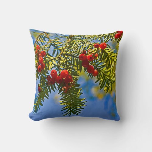 Holiday Conifer Throw Pillow
