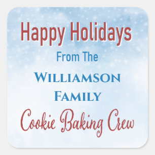 Holiday Cookie Baking Square Sticker