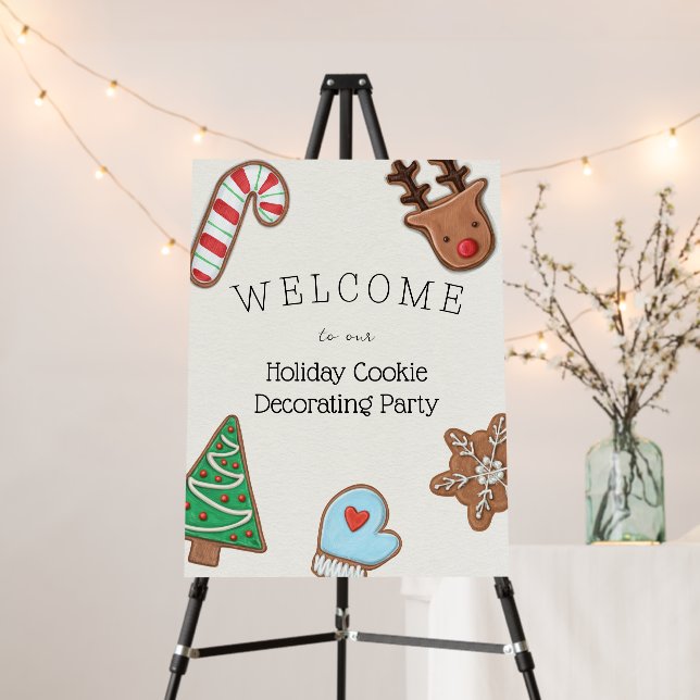 Holiday Cookie Decorating Welcome Sign (In Situ (Stand))