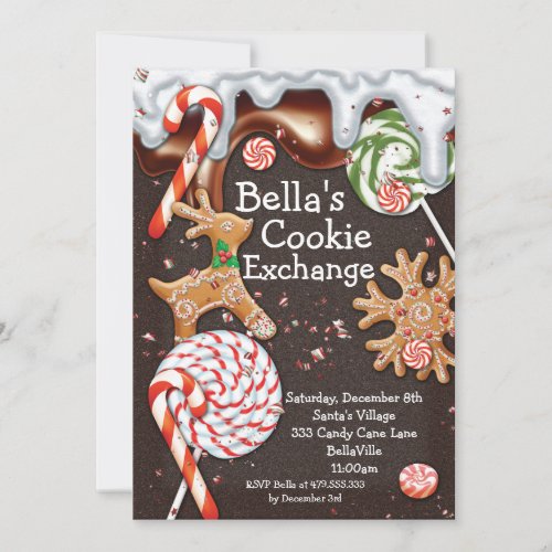 Holiday Cookie Exchange Christmas Party Invitation