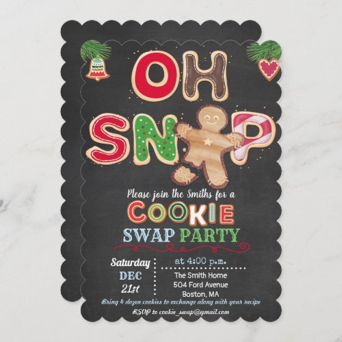 Holiday Cookie Exchange Cookie Swap Invitation