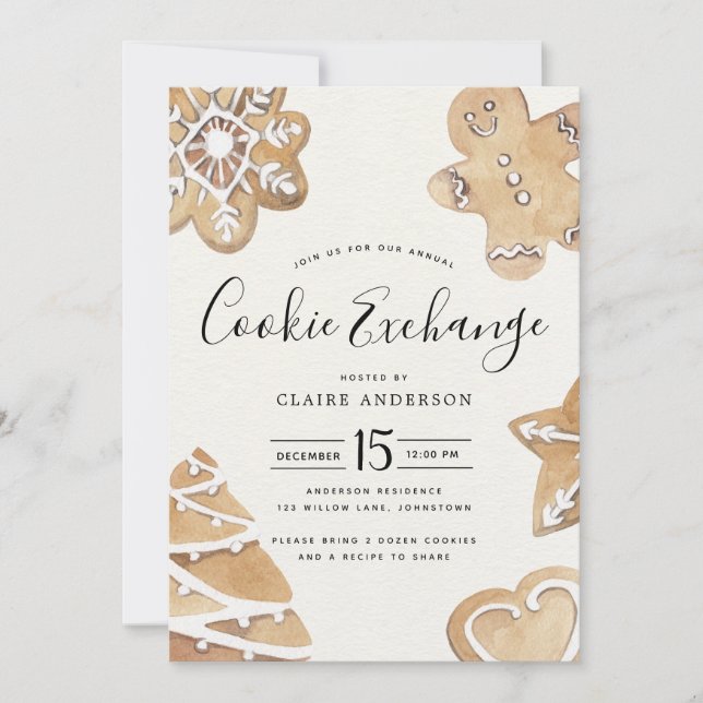 Holiday Cookie Exchange Invitation (Front)