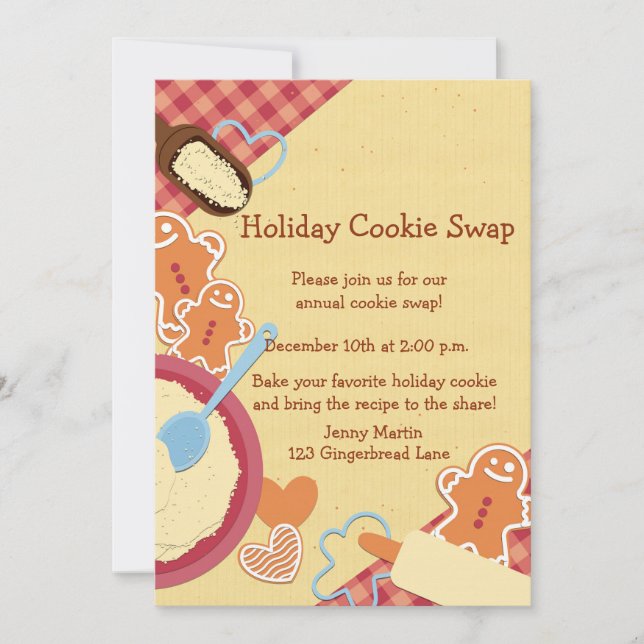 Holiday Cookie Exchange Invitation (Front)