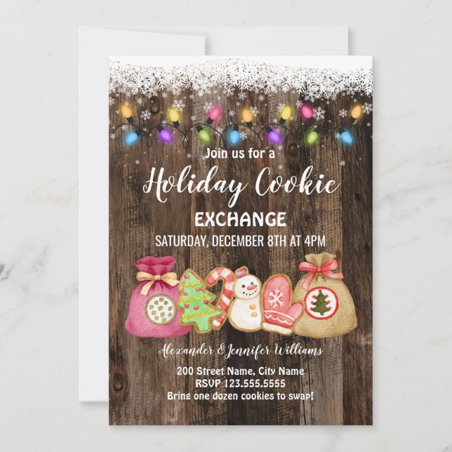 Holiday Cookie Exchange Invitation (Front)