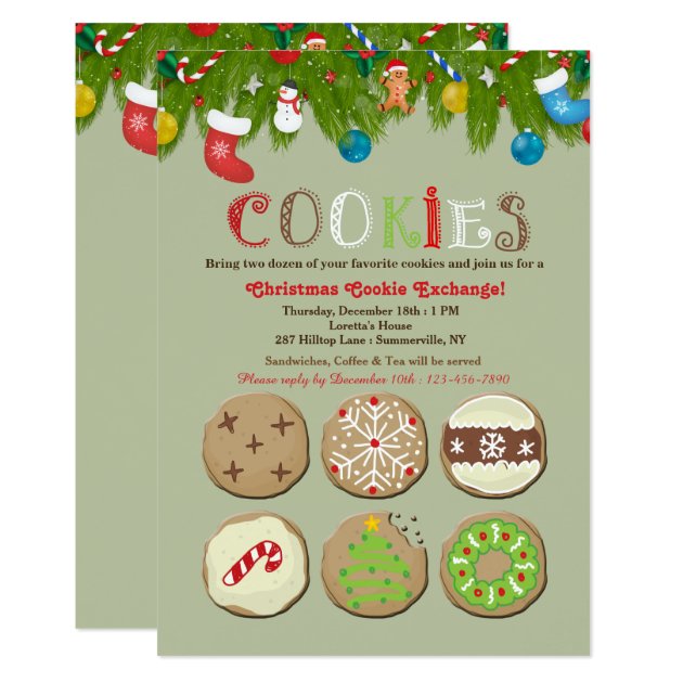 Holiday Cookie Exchange Invitation