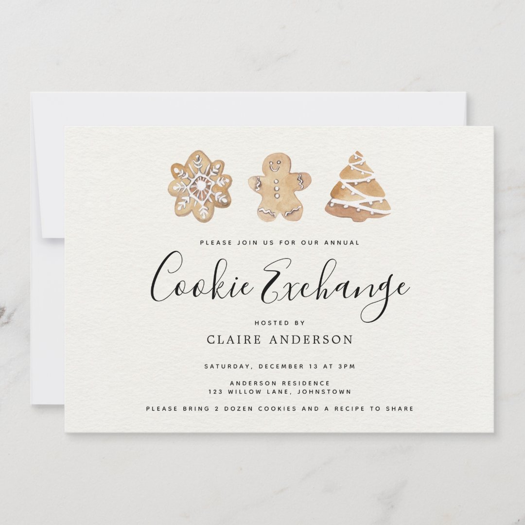 Holiday Cookie Exchange Invitation | Zazzle
