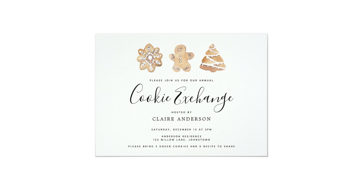Holiday Cookie Exchange Invitation | Zazzle.com