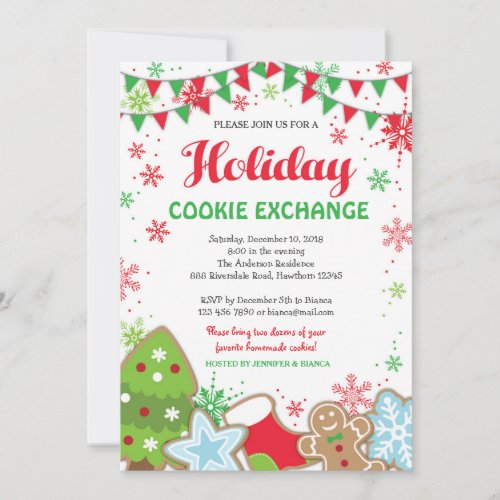 Holiday Cookie Exchange Invitation  Cookie Swap