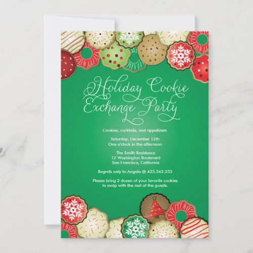 Holiday Cookie Exchange Party Invitation