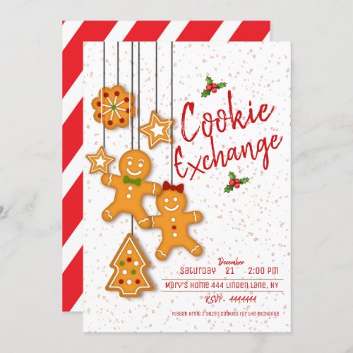 Holiday Cookie Exchange Party Invitation