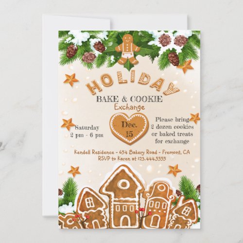 Holiday Cookie Exchange Party Invitation