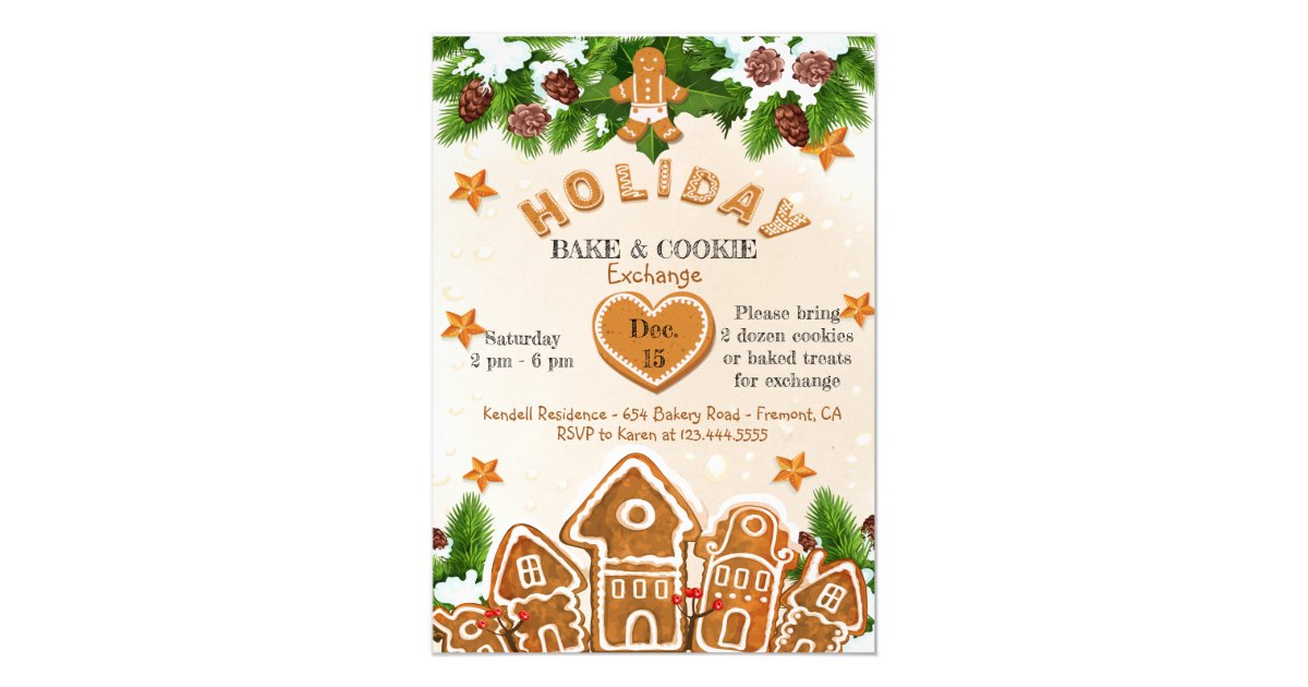 Holiday Cookie Exchange Party Invitation | Zazzle.com