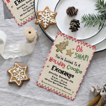 Holiday Cookie Exchange Party Invitation by SugSpc_Invitations at Zazzle