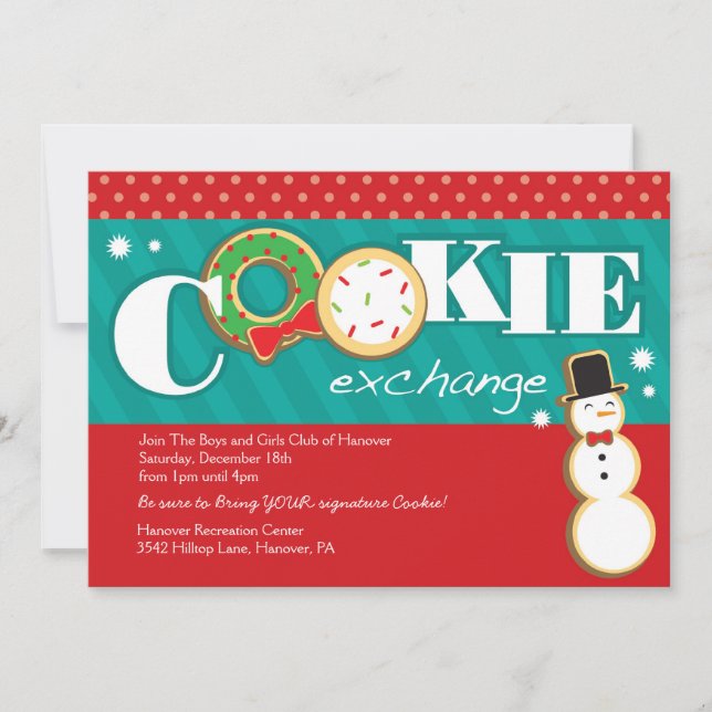 Holiday Cookie Exchange Party Invitation (Front)