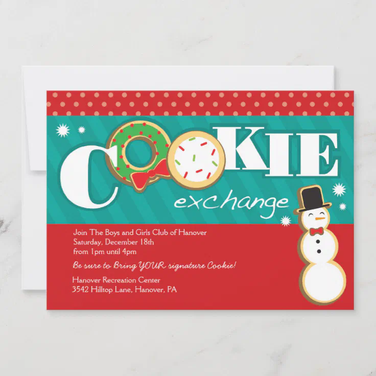 Holiday Cookie Exchange Party Invitation | Zazzle