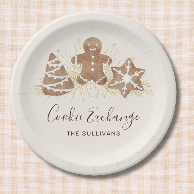 Holiday Cookie Exchange Party Paper Plates (Creator Uploaded)