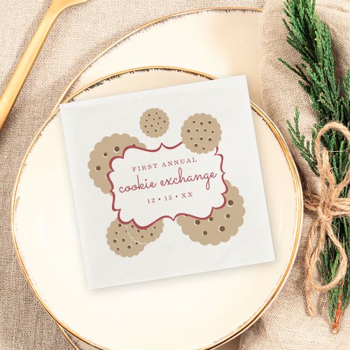 Holiday Cookie Exchange Personalized Paper Napkins