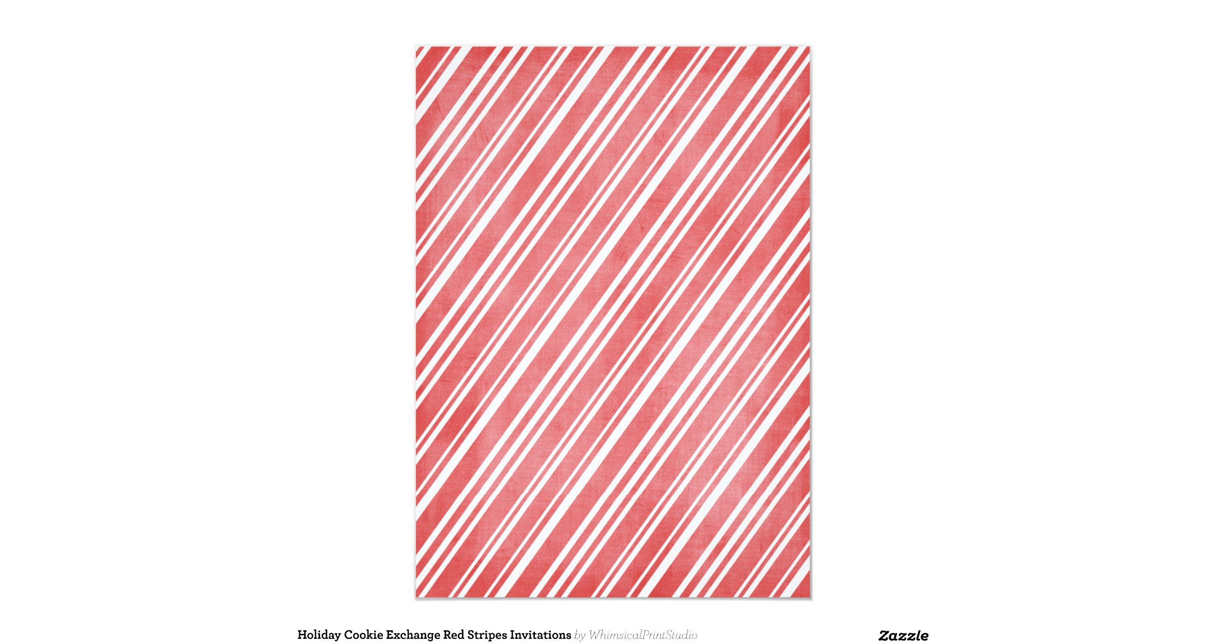 holiday_cookie_exchange_red_stripes_invitations ...