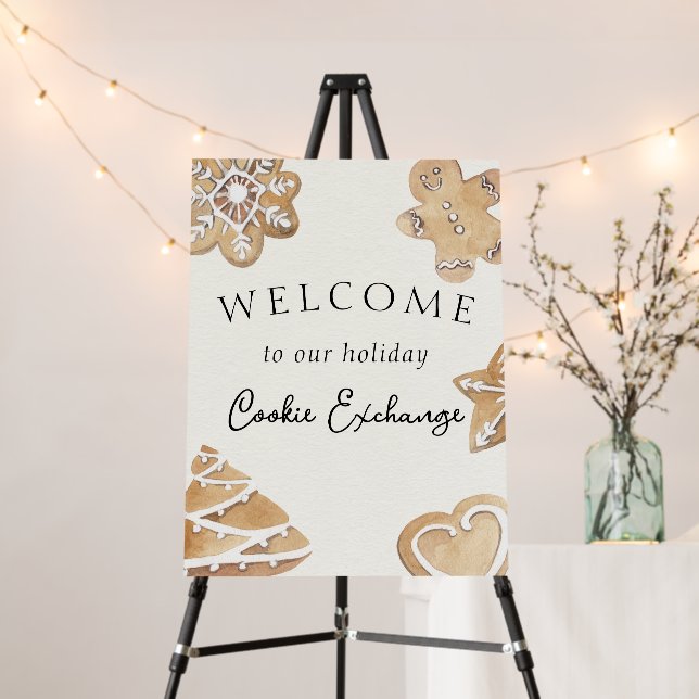 Holiday Cookie Exchange Welcome Sign (In Situ (Stand))