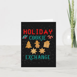 Holiday Cookie Exchange With Santa Xmas Cookie Bak Card