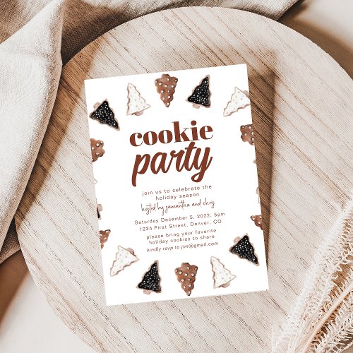 Holiday Cookie Party Celebration Party Invitation
