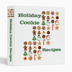 Holiday Cookie Recipes 3 Ring Binder