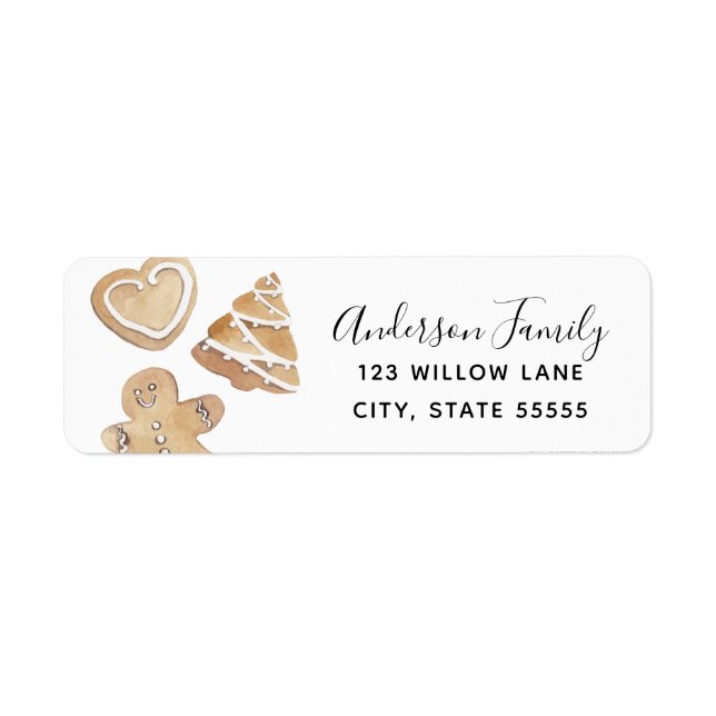 Holiday Cookie Return Address Label (Front)