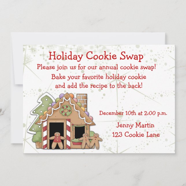 Holiday Cookie Swap Invitation (Front)