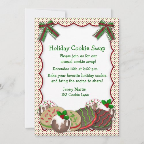 Holiday Cookie Swap Invitation