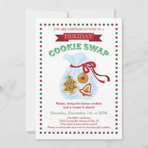 Holiday Cookie Swap Invitation