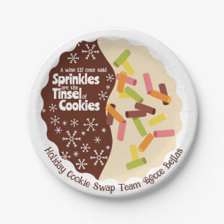Holiday Cookie Swap Paper Plates