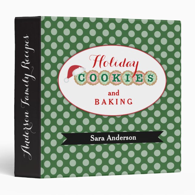 Holiday Cookies & Baking Personalized Binder (Front/Spine)