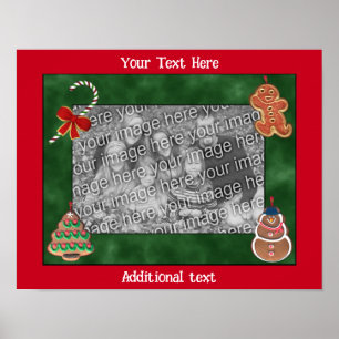 Holiday Cookies Candy Cane Create Your Own Photo  Poster