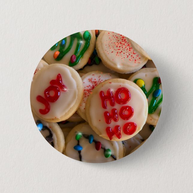 Holiday cookies christmas cookies  button (Front)