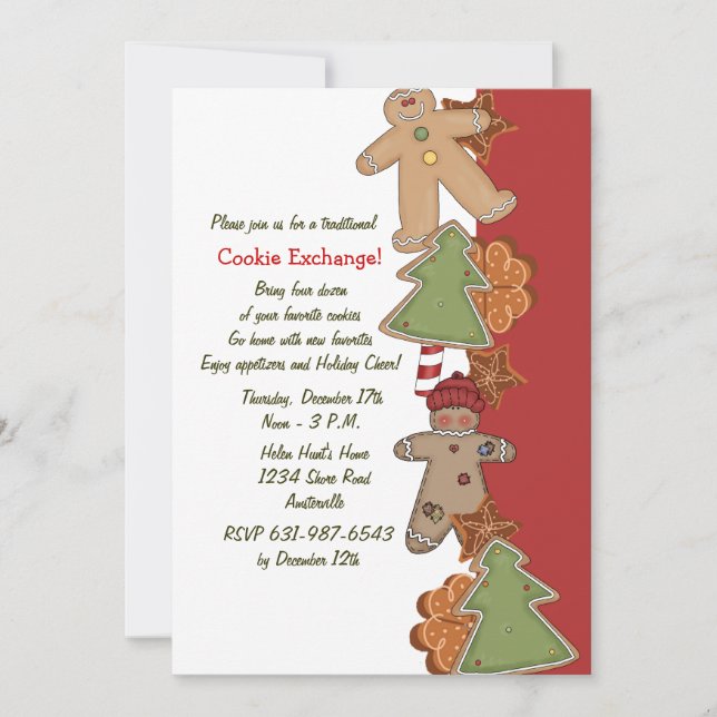 Holiday Cookies - Cookie Exchange Invitation (Front)