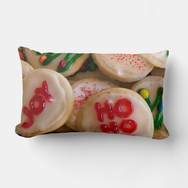 Holiday cookies lumbar pillow (Front)