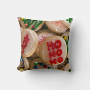 Holiday cookies throw pillow