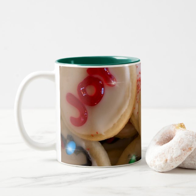 Holiday cookies Two-Tone coffee mug (With Donut)
