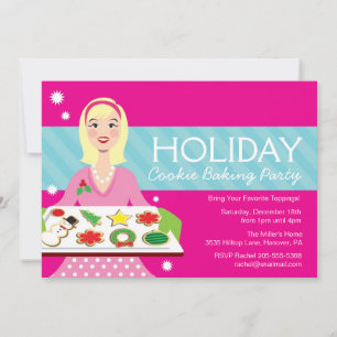 Holiday Cooking Baking Party Invite