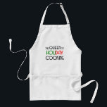 holiday cooking queen adult apron<br><div class="desc">Queen of holiday cooking</div>