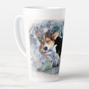 Holiday Corgi Puppy Latte Mug