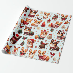 Holiday Corgi Wrapping Paper