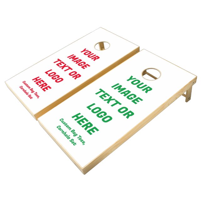 Holiday Cornhole Set - Custom Sports Gift (Angled)