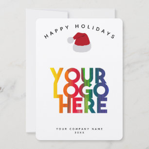 Holiday Corporate Business Logo Christmas Card
