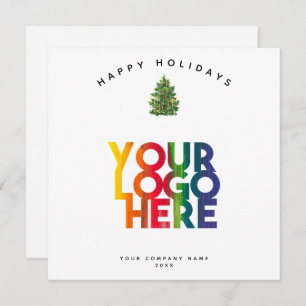 Holiday Corporate Business Logo Christmas Card